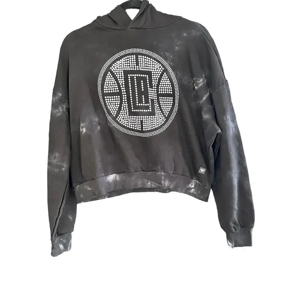 The Wild Collective Black NBA Los Angeles Long Sleeve Pullover Hoodie Size XS